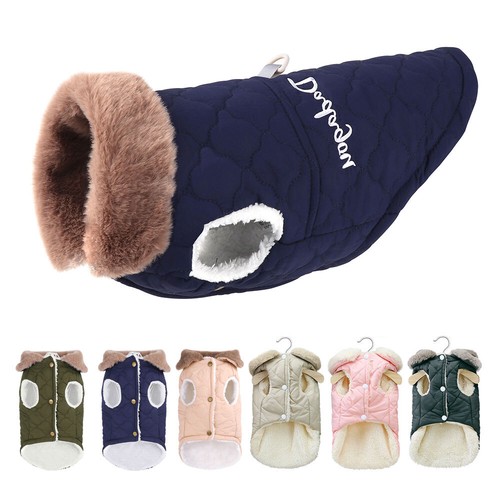 Warm fleece dog vest jacket - warm,