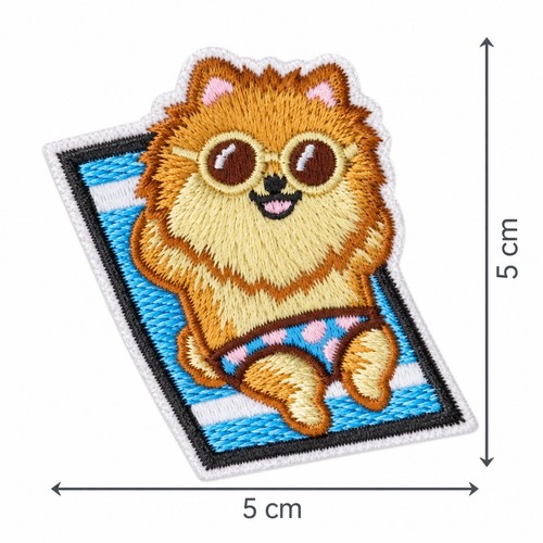 Cute pomeranian dog beach - pomeranian,
