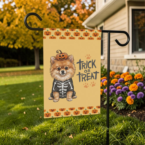 Trick treat pomeranian - trick,
