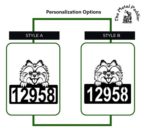 Pomeranian address sign - pomeranian,
