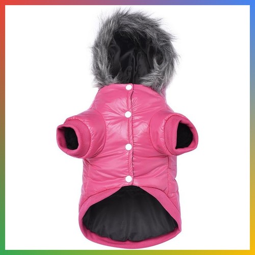 Pink dog winter coat - pink,