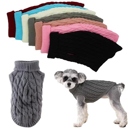 Cozy knit dog sweater - dog,