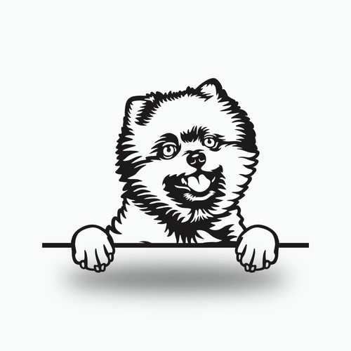 Pomeranian dog breed metal - pomeranian,